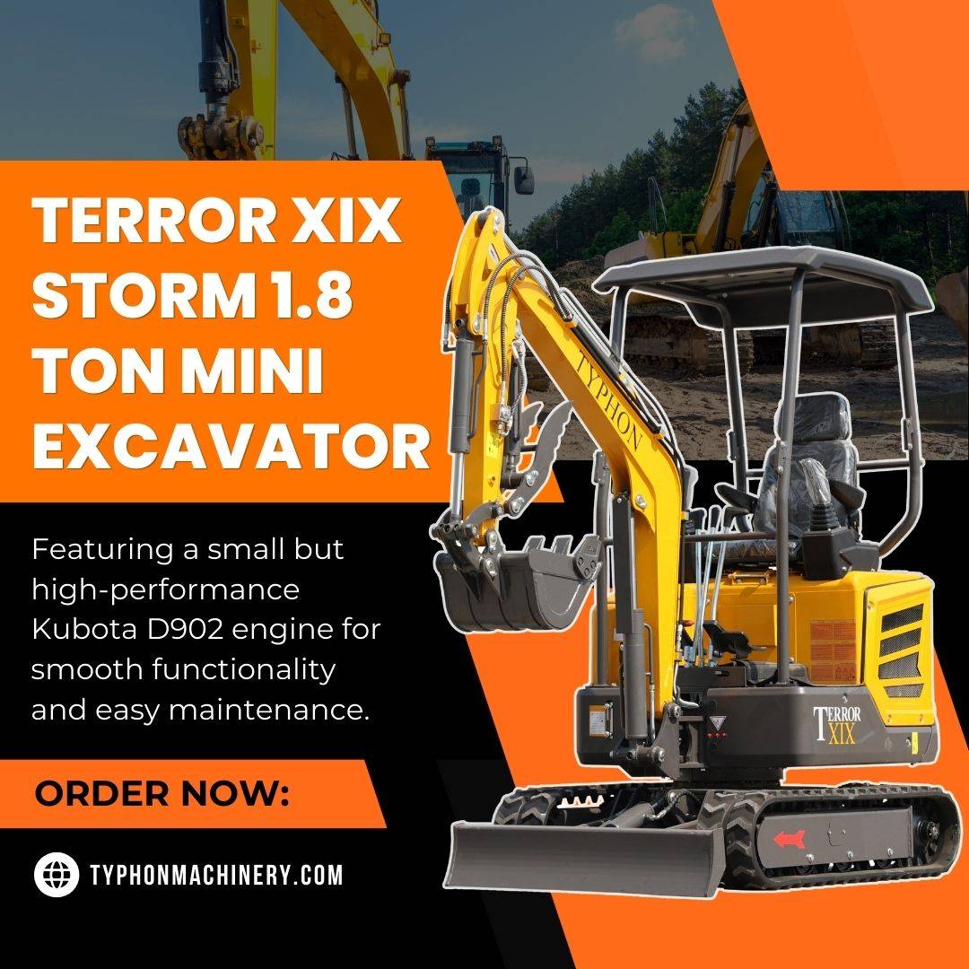 Top Compact & Mini Excavator Diggers- TYPHON Machinery