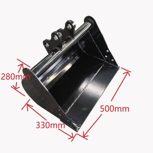 500mm Plain Mud Bucket Attachment for TYPHON Mini Excavators USA - Image 4