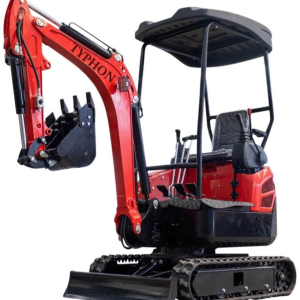 New 4,000 lb TYPHON Lux Mini Excavator Rubber Track