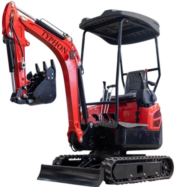 New 4,000 lb TYPHON Lux Mini Excavator Rubber Track