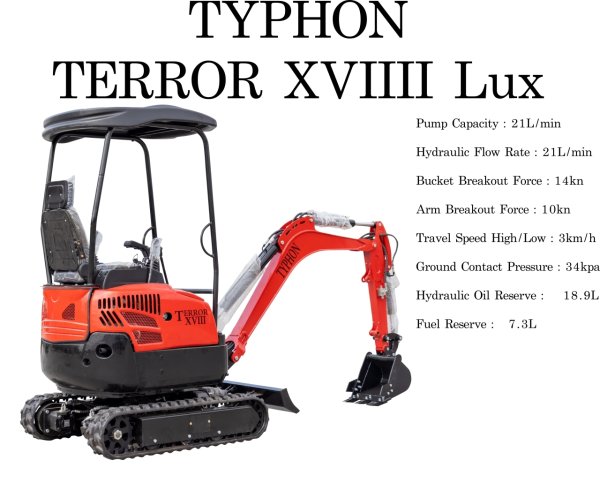 Top Compact & Mini Excavator Diggers- TYPHON Machinery