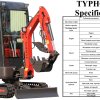 TYPHON 18 FLEX 1.8 Ton Mini Excavator USA - Image 2