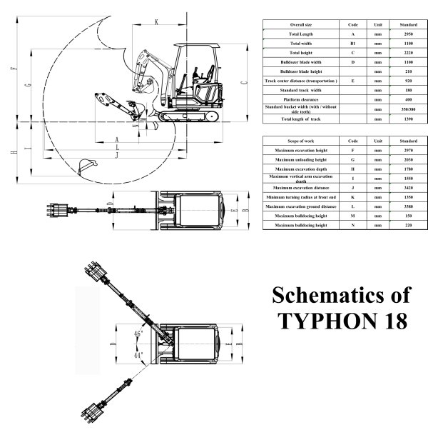 Top Compact & Mini Excavator Diggers- TYPHON Machinery