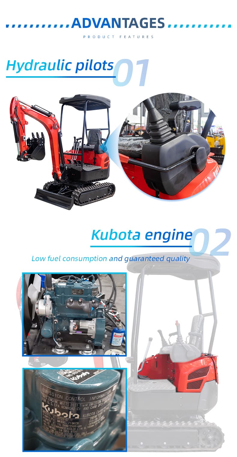 Top Compact & Mini Excavator Diggers- TYPHON Machinery New 4,000 lb TYPHON Lux Mini Excavator Rubber Track with Kubota Diesel Engine USA - Image 22