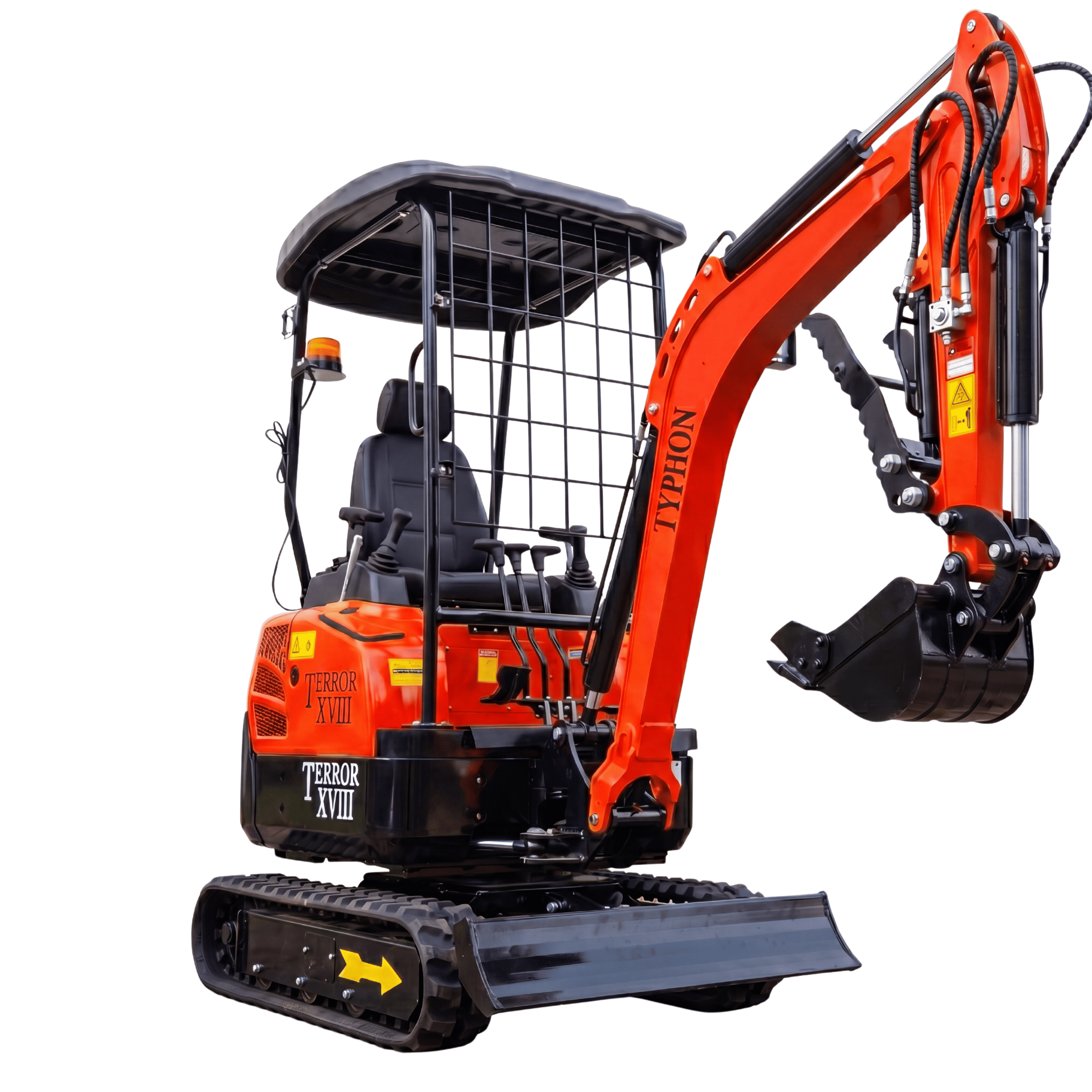Top Compact & Mini Excavator Diggers- TYPHON Machinery New 4,000 lb TYPHON Lux Mini Excavator Rubber Track with Kubota Diesel Engine USA - Image 8