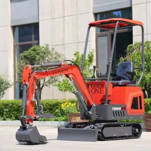 TYPHON TERROR ONE STORM Mini Excavator – 1 Ton Trench Digger with Canopy