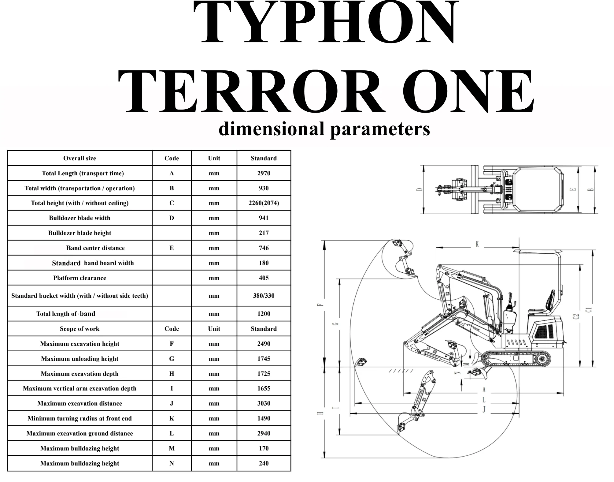 Top Compact & Mini Excavator Diggers- TYPHON Machinery