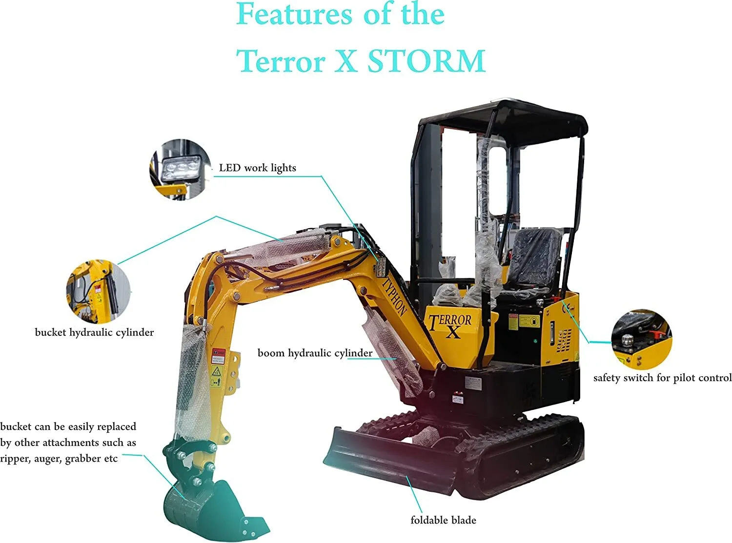 Top Compact & Mini Excavator Diggers- TYPHON Machinery