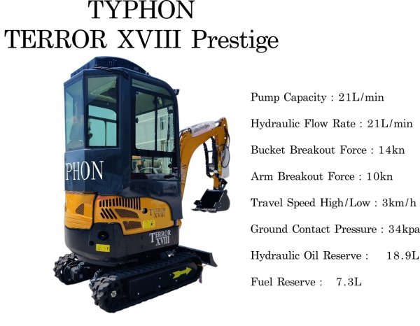 Top Compact & Mini Excavator Diggers- TYPHON Machinery