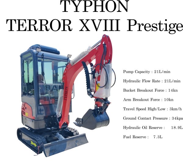 Top Compact & Mini Excavator Diggers- TYPHON Machinery