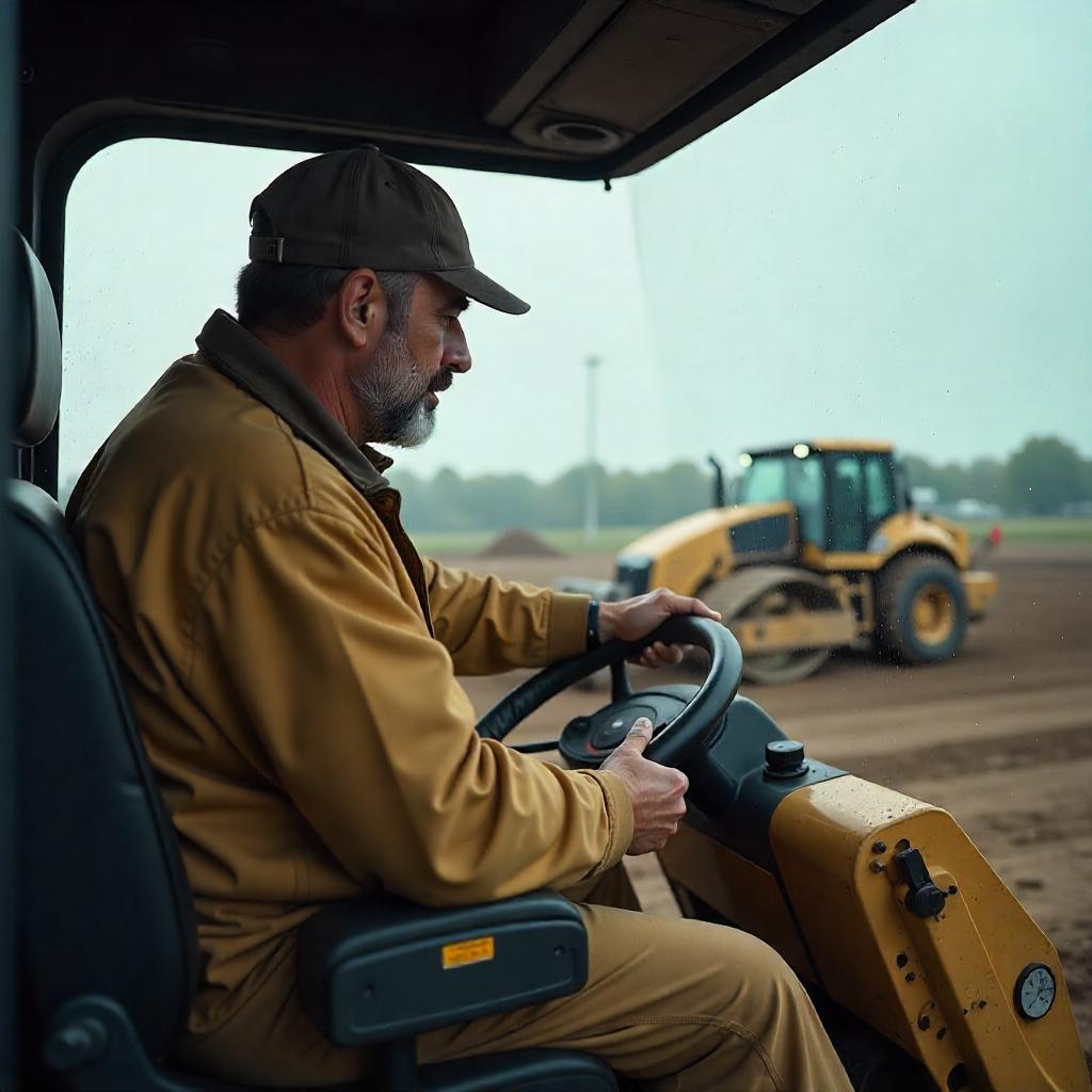 Operating a Road Roller