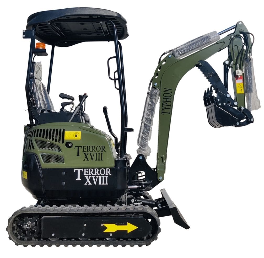 Top Compact & Mini Excavator Diggers- TYPHON Machinery 2025 4000 lb Typhon Terror XVIII Mini Excavator Rubber Track with Kubota Diesel Engine USA - Image 12