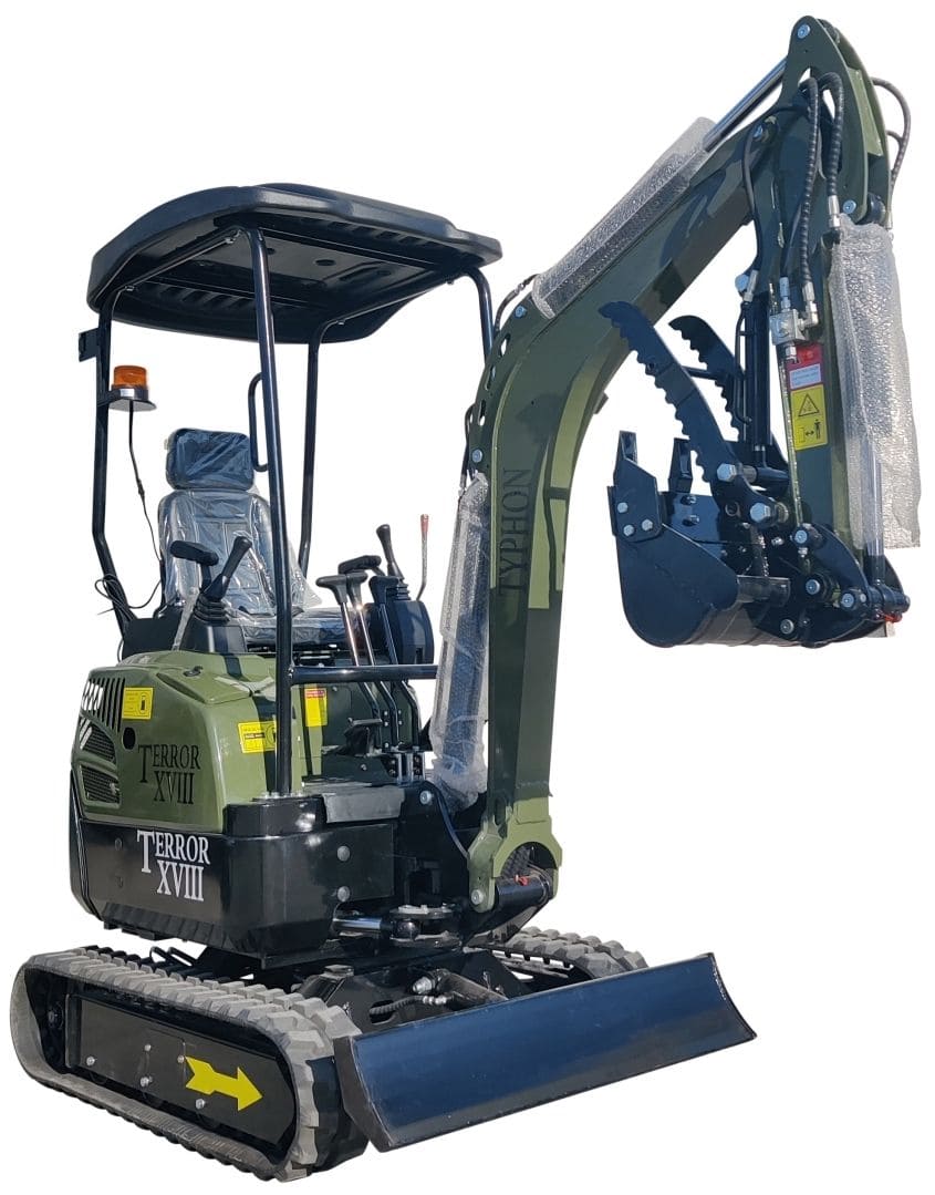 Top Compact & Mini Excavator Diggers- TYPHON Machinery 2025 4000 lb Typhon Terror XVIII Mini Excavator Rubber Track with Kubota Diesel Engine USA - Image 10