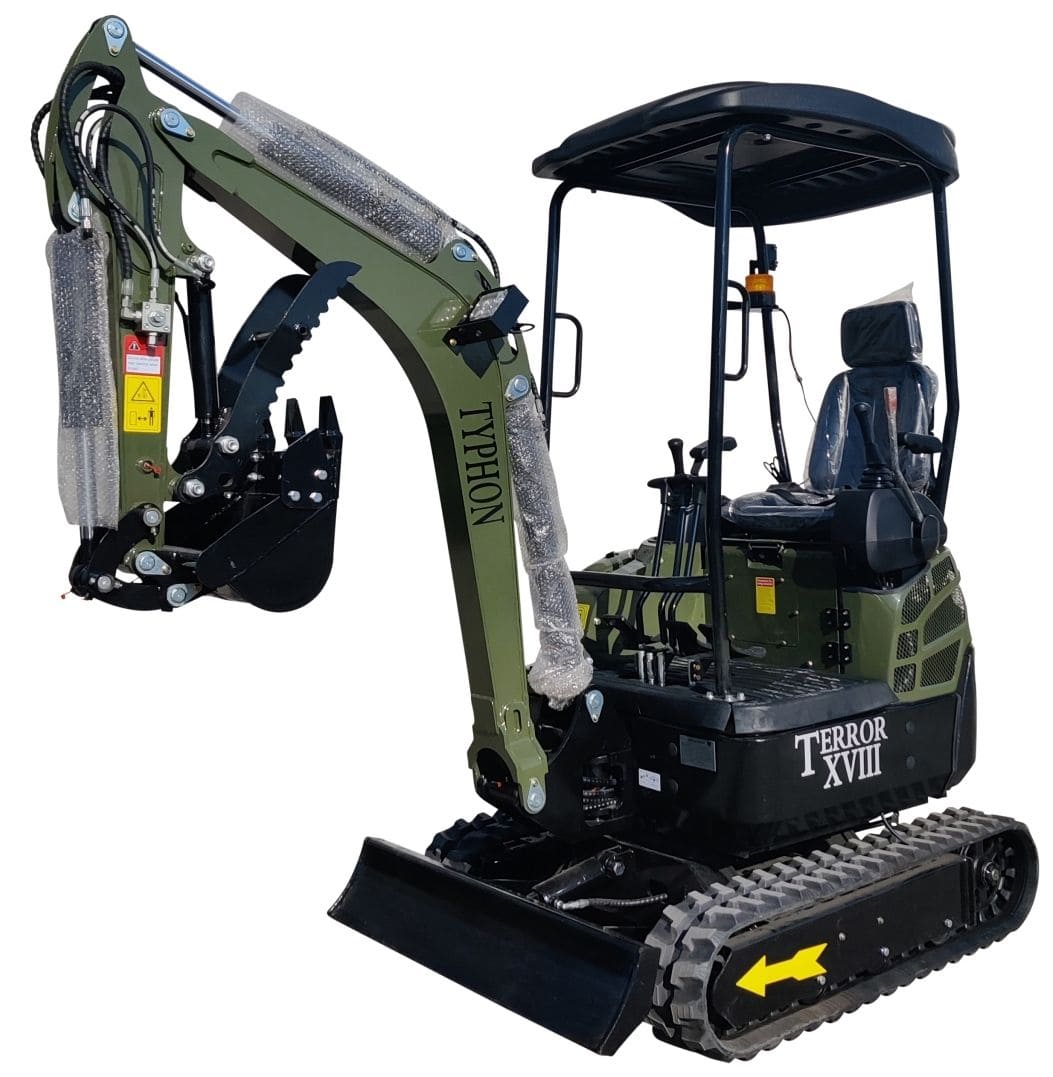 Top Compact & Mini Excavator Diggers- TYPHON Machinery 2025 4000 lb Typhon Terror XVIII Mini Excavator Rubber Track with Kubota Diesel Engine USA - Image 11