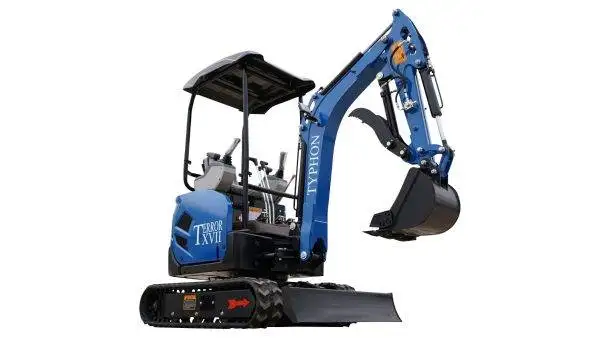 2025 3800 lb TYPHON TERROR XVII Mini Excavator Rubber Track with Kubota D902 Diesel Engine - Image 5