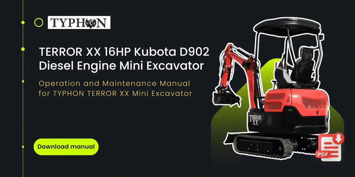 Top Compact & Mini Excavator Diggers- TYPHON Machinery TERROR-XX