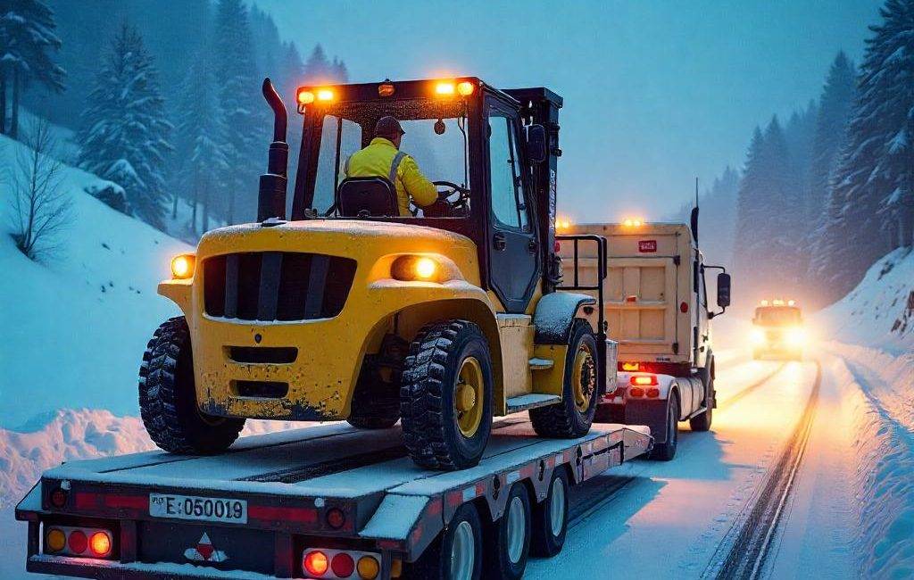 Transporting a Forklift