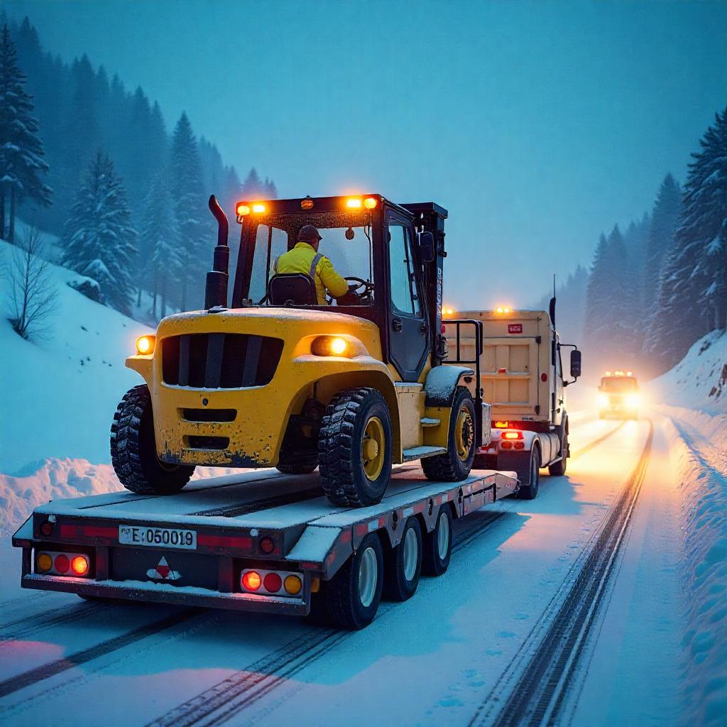 Transporting a Forklift