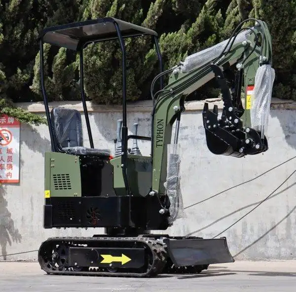 TYPHON TERROR X STORM Mini Excavator 1 Ton Trench Digger with Canopy, Hydraulic Thumb Clip, Bucket - Image 5
