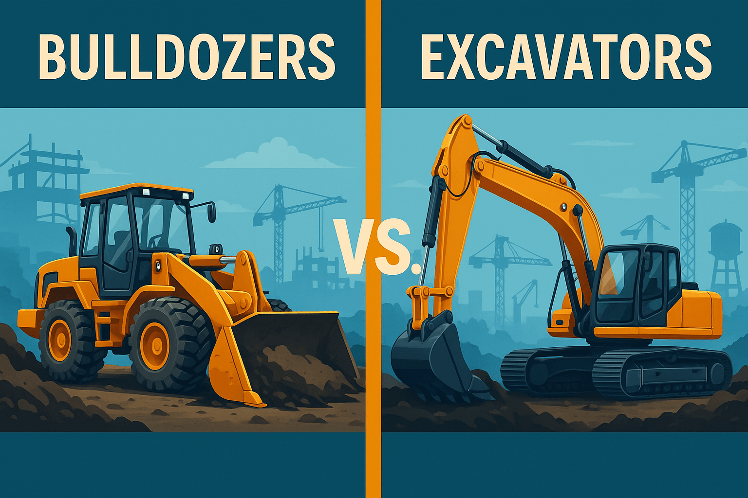 Bulldozer vs. Excavator