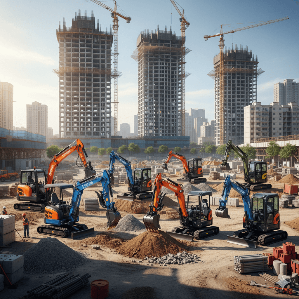 typhon machinery brand in mini excavator 