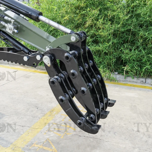 Compact Grapple Attachment For 2-3 ton Mini Excavator Wide Opening Wood Grab - Image 2