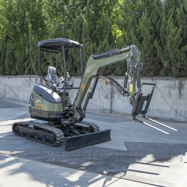 Pallet Fork Attachment for 2.5-3 ton Mini Excavator Adjustable Stabilizer Bar - Image 3