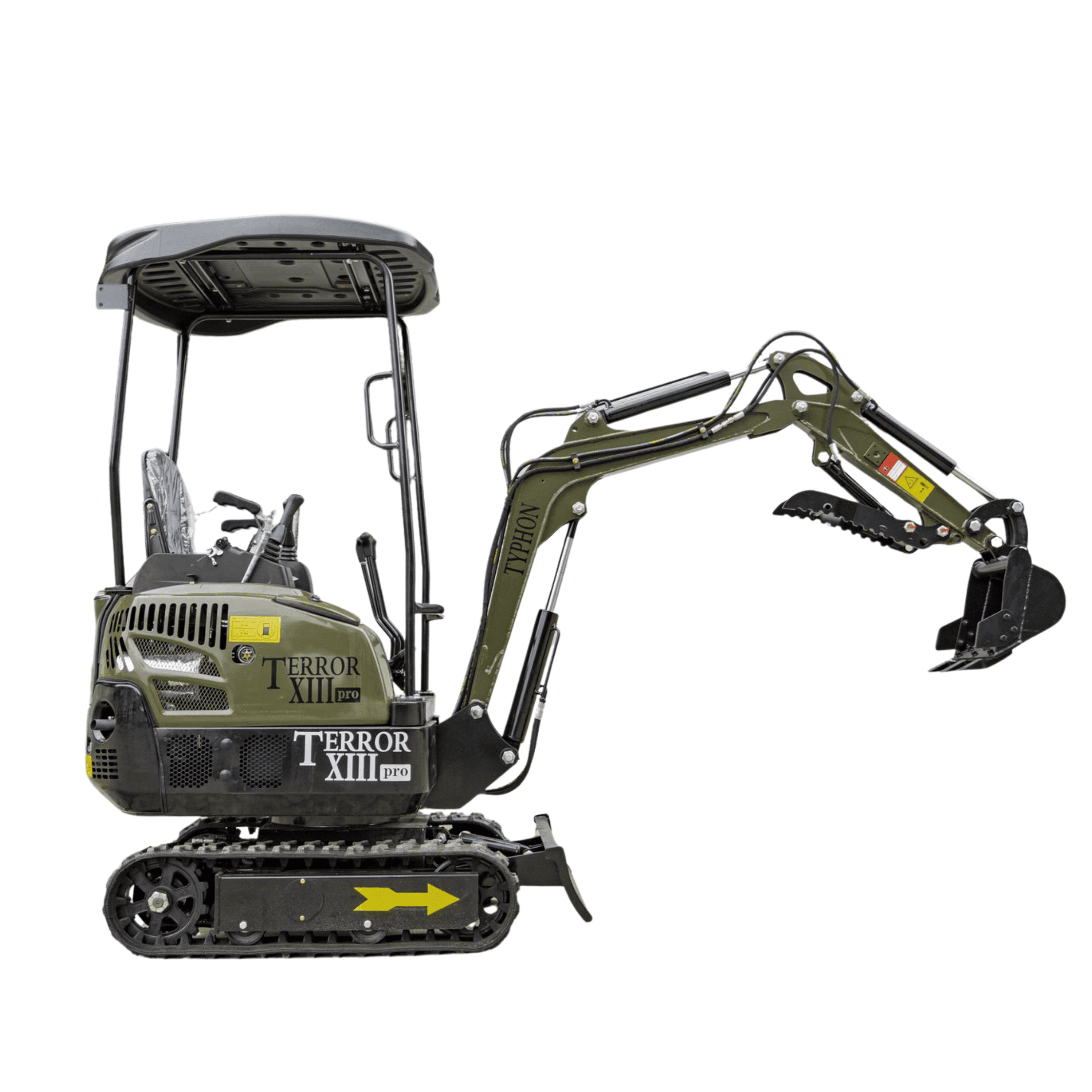 Top Compact & Mini Excavator Diggers- TYPHON Machinery TERROR XIII PRO STORM Mini Excavator