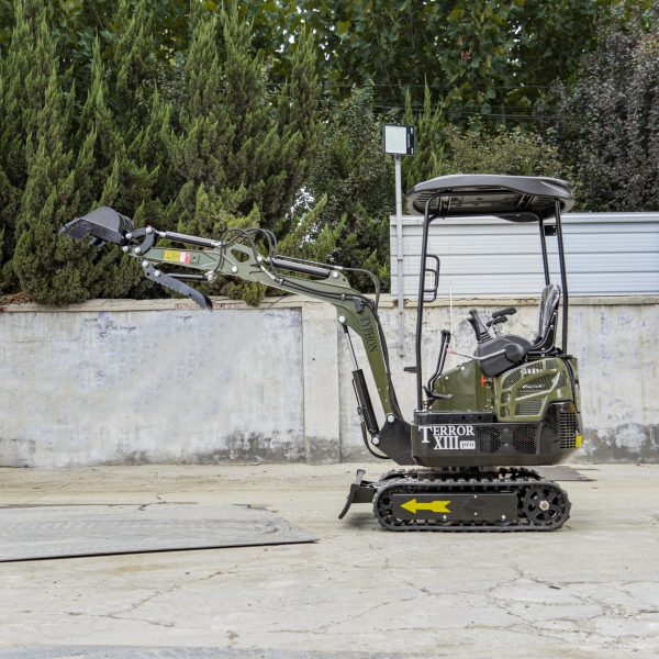 TYPHON TERROR XIII PRO STORM Mini Excavator – 1.3 Ton Trench Digger with Canopy, Hydraulic Thumb Clip, 22.1hp Honda Engine USA - Image 21