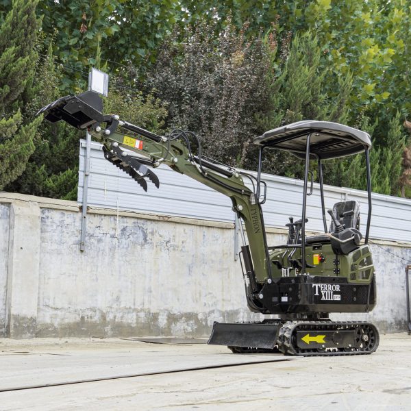 TYPHON TERROR XIII PRO STORM Mini Excavator – 1.3 Ton Trench Digger with Canopy, Hydraulic Thumb Clip, 22.1hp Honda Engine USA - Image 22