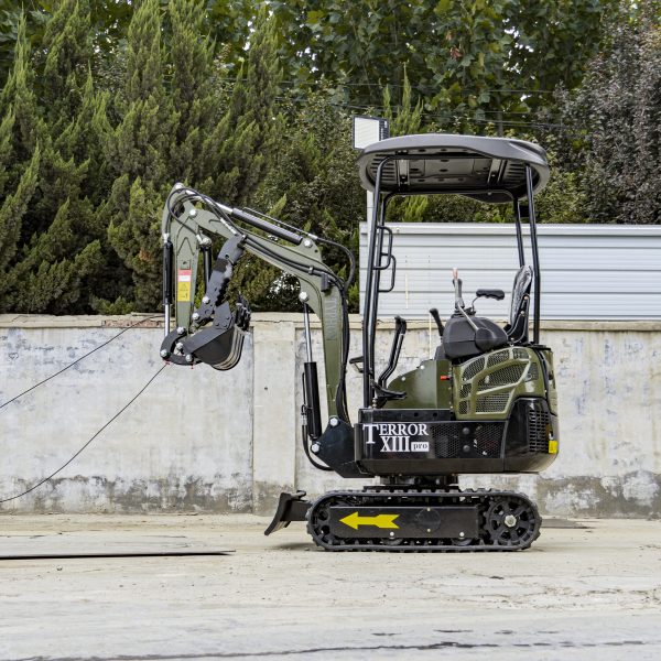 TYPHON TERROR XIII PRO STORM Mini Excavator – 1.3 Ton Trench Digger with Canopy, Hydraulic Thumb Clip, 22.1hp Honda Engine USA - Image 24