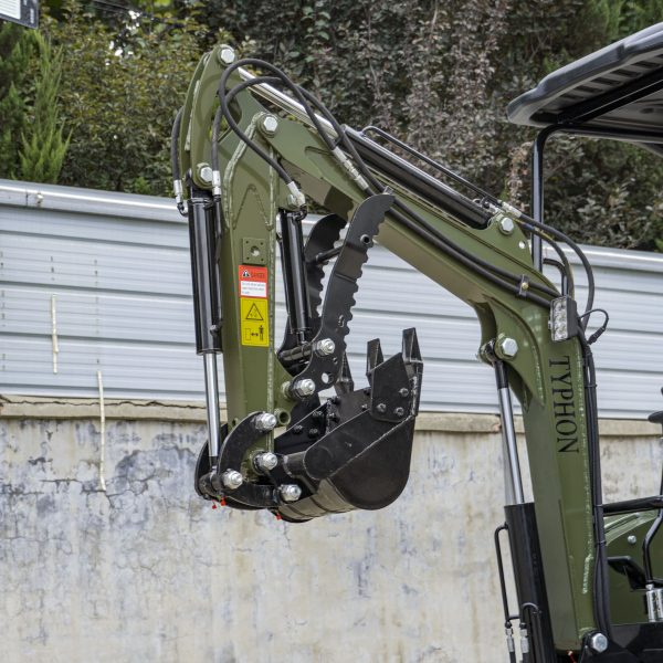 TYPHON TERROR XIII PRO STORM Mini Excavator – 1.3 Ton Trench Digger with Canopy, Hydraulic Thumb Clip, 22.1hp Honda Engine USA - Image 26