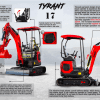 3800lbs TYRANT 17 Diesel Mini Excavator Kubota D902 Engine Side Swing w 12 attachments - Image 14
