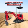 TYPHON TERROR ONE STORM 1 Ton Mini Excavator Trench Digger with hydraulic oil cooler Canopy & Wide Bucket - Image 3