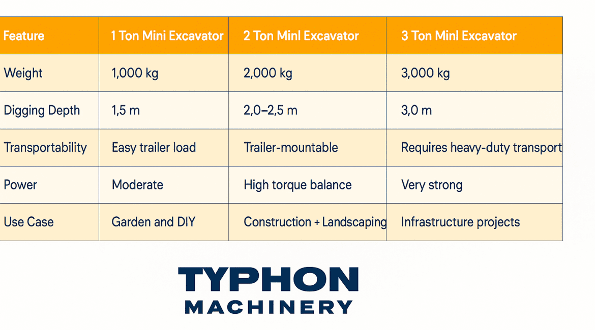 2 ton mini excavator
