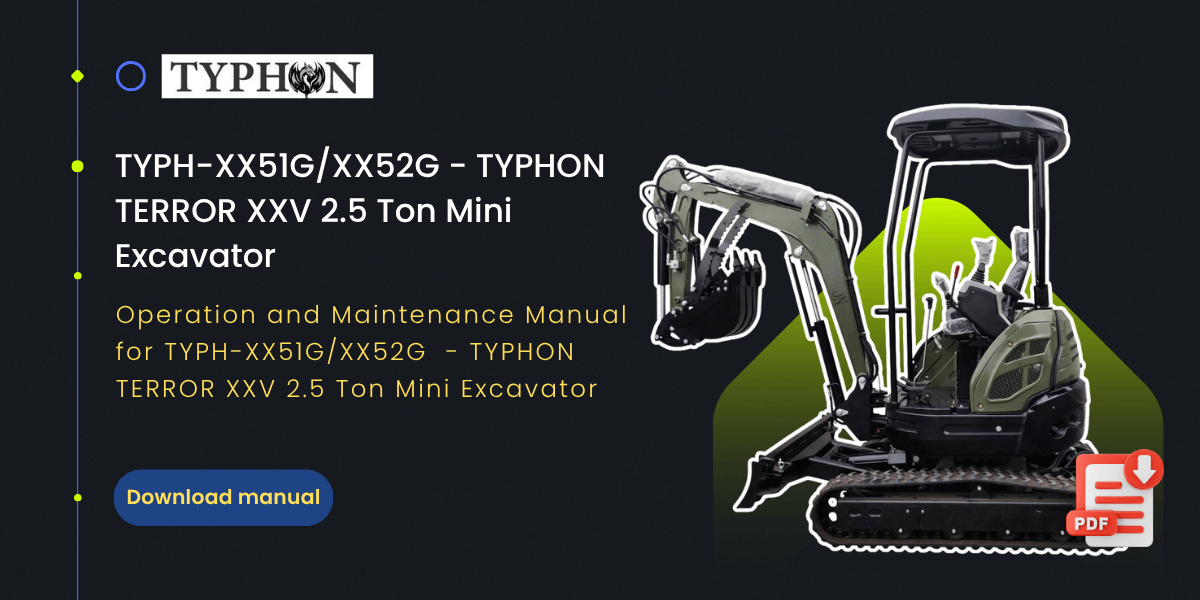 Top Compact & Mini Excavator Diggers- TYPHON Machinery
