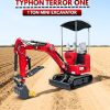 TYPHON TERROR ONE STORM 1 Ton Mini Excavator Trench Digger with hydraulic oil cooler Canopy & Wide Bucket - Image 7