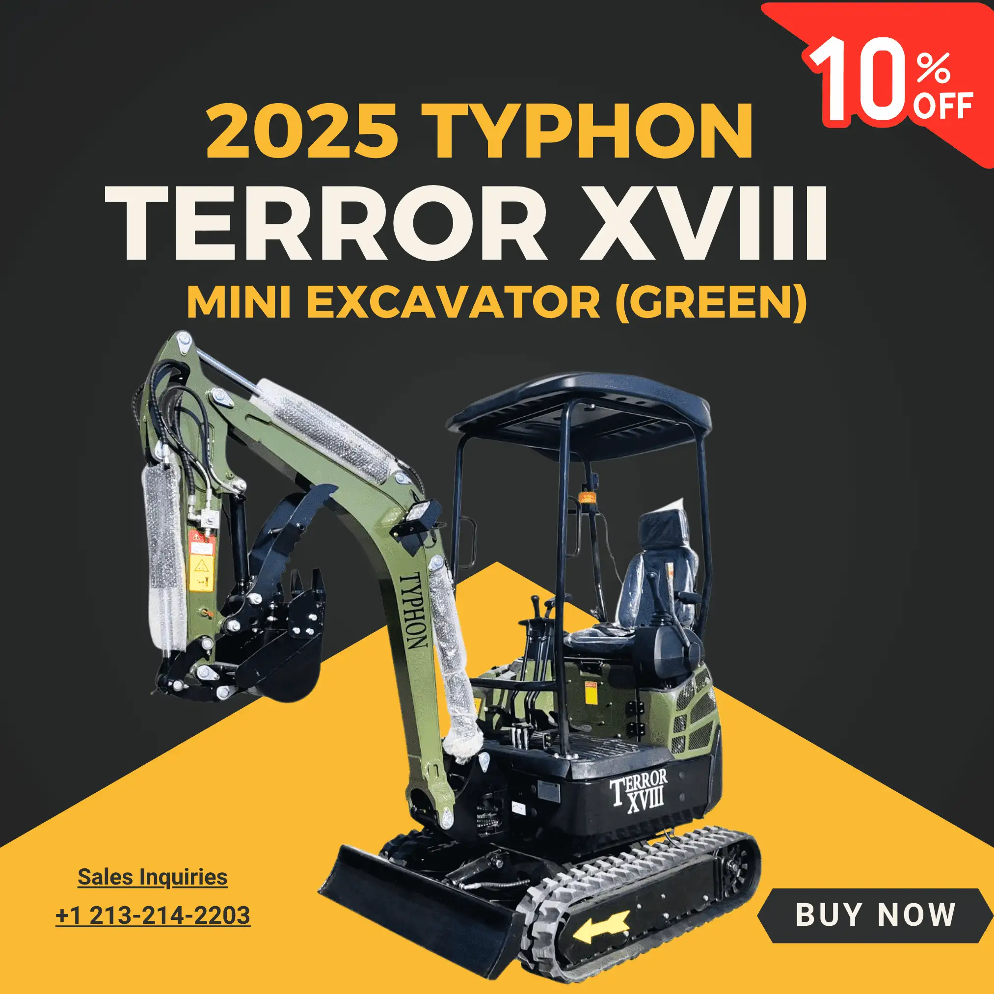 Top Compact & Mini Excavator Diggers- TYPHON Machinery