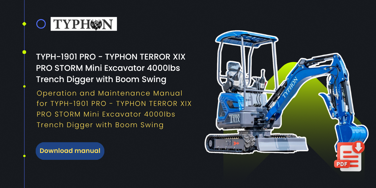 TYPH-1901 PRO - TYPHON TERROR XIX PRO STORM Mini Excavator