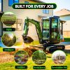 TYPHON TERROR XXV Diesel Mini Excavator 2.7 Ton, 25.1 hp Kubota D1105 RetractableTracks, AC Cabin - Image 7
