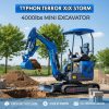 TYPHON TERROR XIX STORM Mini Excavator – 4000lbs Trench Digger with Boom Swing, Canopy, Retractable Tracks - Image 21