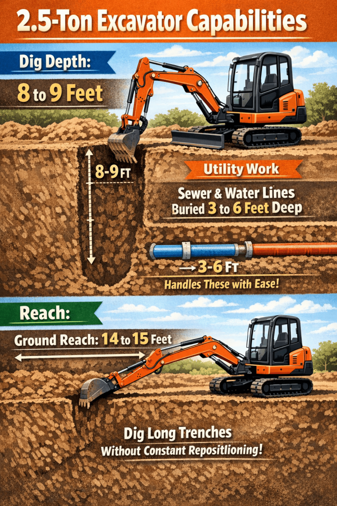 Top Compact & Mini Excavator Diggers- TYPHON Machinery Digging Geometry