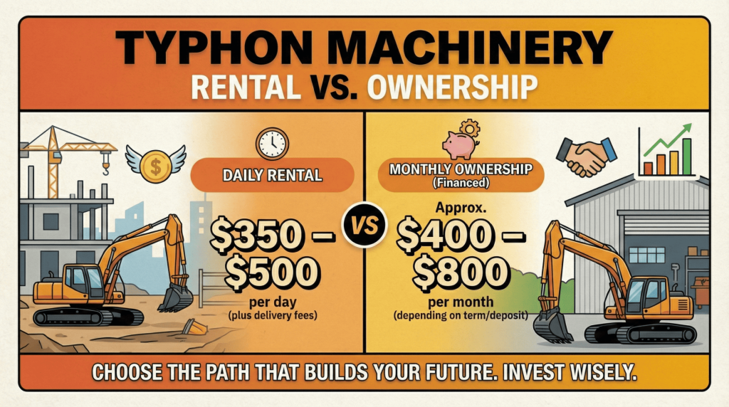 Top Compact & Mini Excavator Diggers- TYPHON Machinery Mini Excavator for Sale3