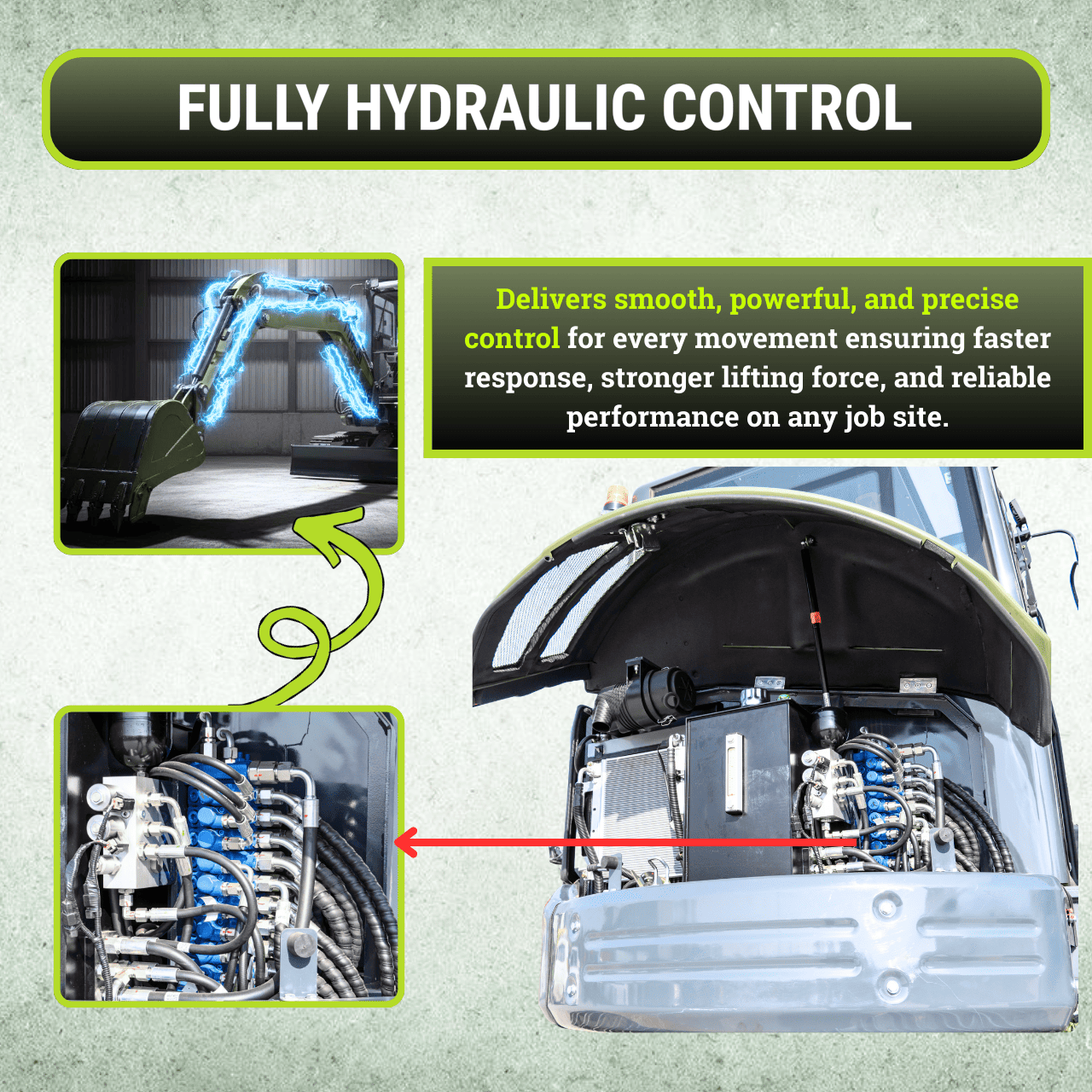 Top Compact & Mini Excavator Diggers- TYPHON Machinery TYPHON KUVUO 4.0 four ton cabin mini excavator w Kubota D1703 Diesel engine Metal Tracks, Boom Swing, AC Heater, Hydraulic Control - Image 19