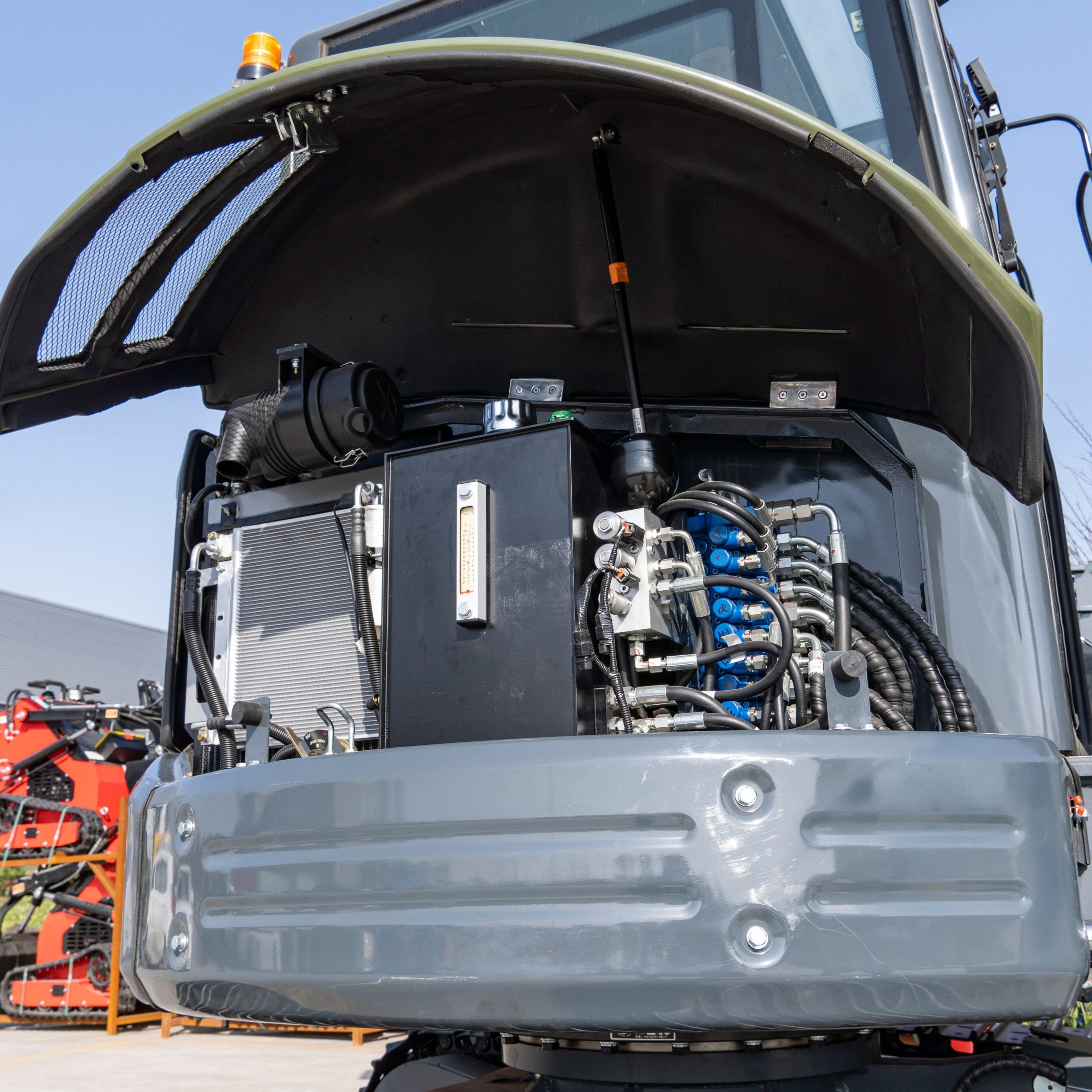 Top Compact & Mini Excavator Diggers- TYPHON Machinery TYPHON KUVUO 4.0 four ton cabin mini excavator w Kubota D1703 Diesel engine Metal Tracks, Boom Swing, AC Heater, Hydraulic Control - Image 22