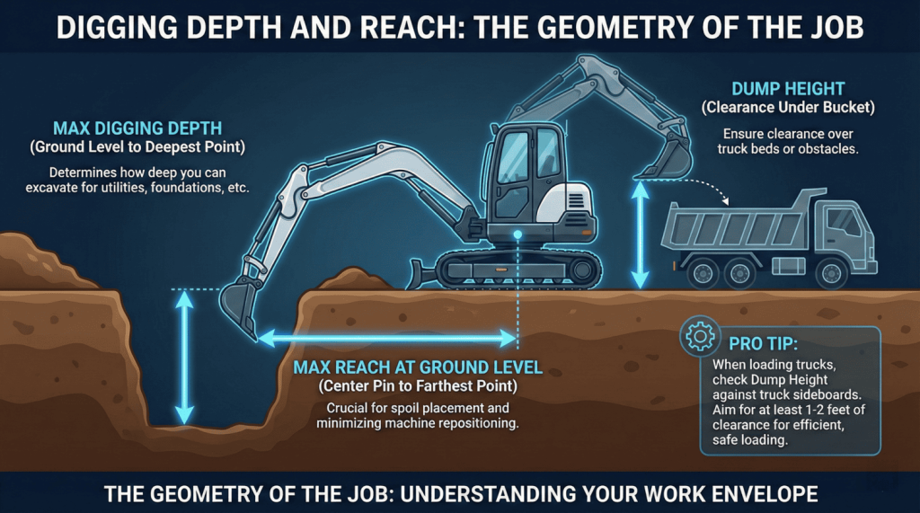 Top Compact & Mini Excavator Diggers- TYPHON Machinery Digging Depth and Reach