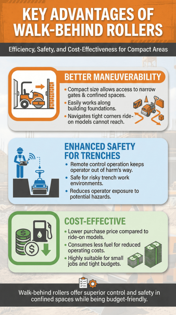Key Advantages of the Walk-Behind Rollers: TYPHON MACHINERY