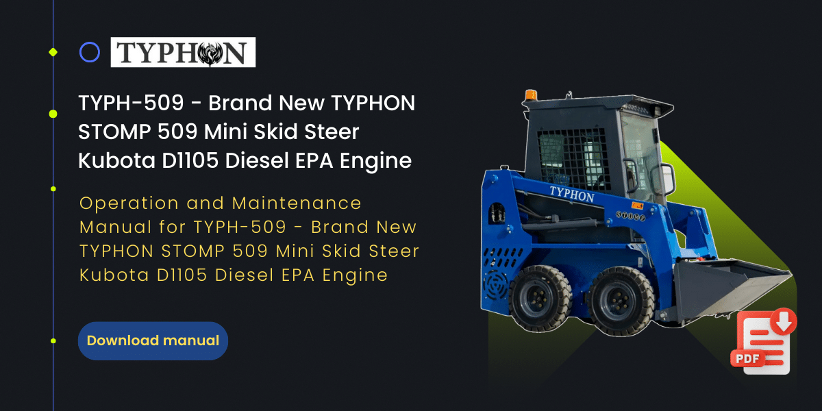 Top Compact & Mini Excavator Diggers- TYPHON Machinery
