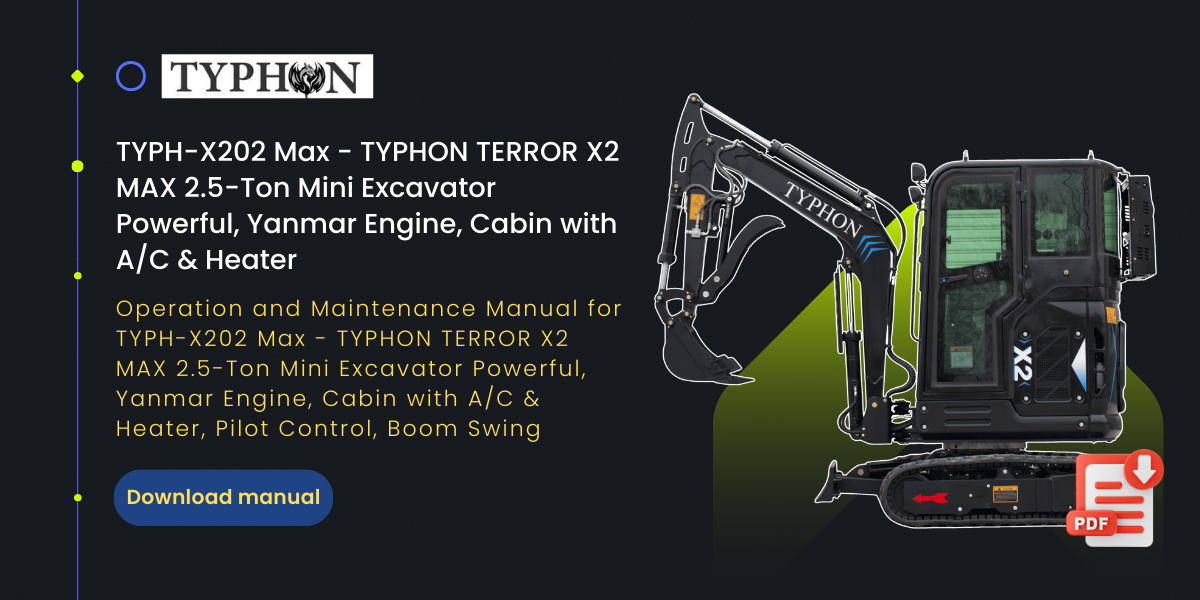 Top Compact & Mini Excavator Diggers- TYPHON Machinery