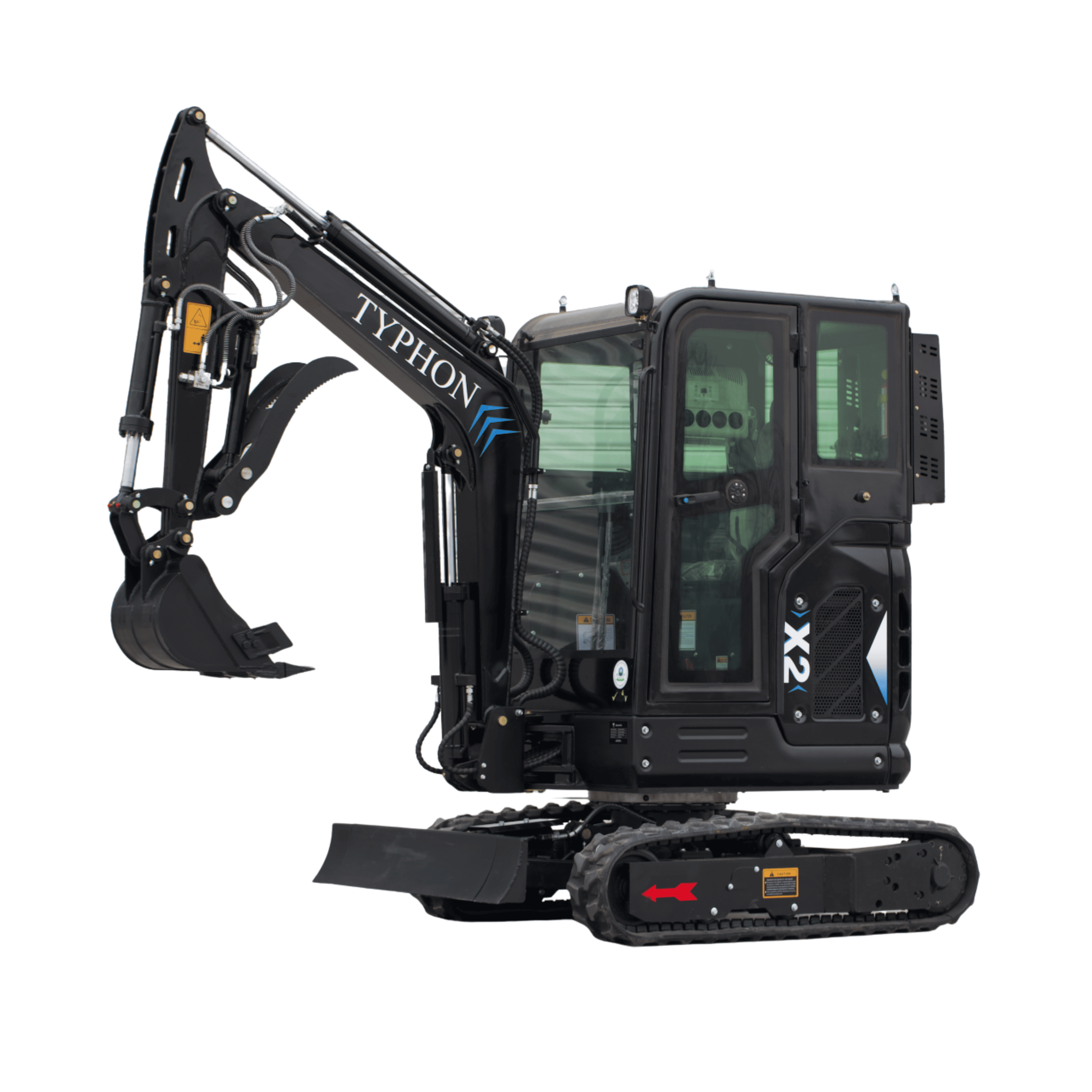 Top Compact & Mini Excavator Diggers- TYPHON Machinery TYPHON TERROR X2 MAX 2.7 Ton Mini Excavator Powerful, Yanmar Engine, Cabin with A/C & Heater, Pilot Control, Boom Swing - Image 15